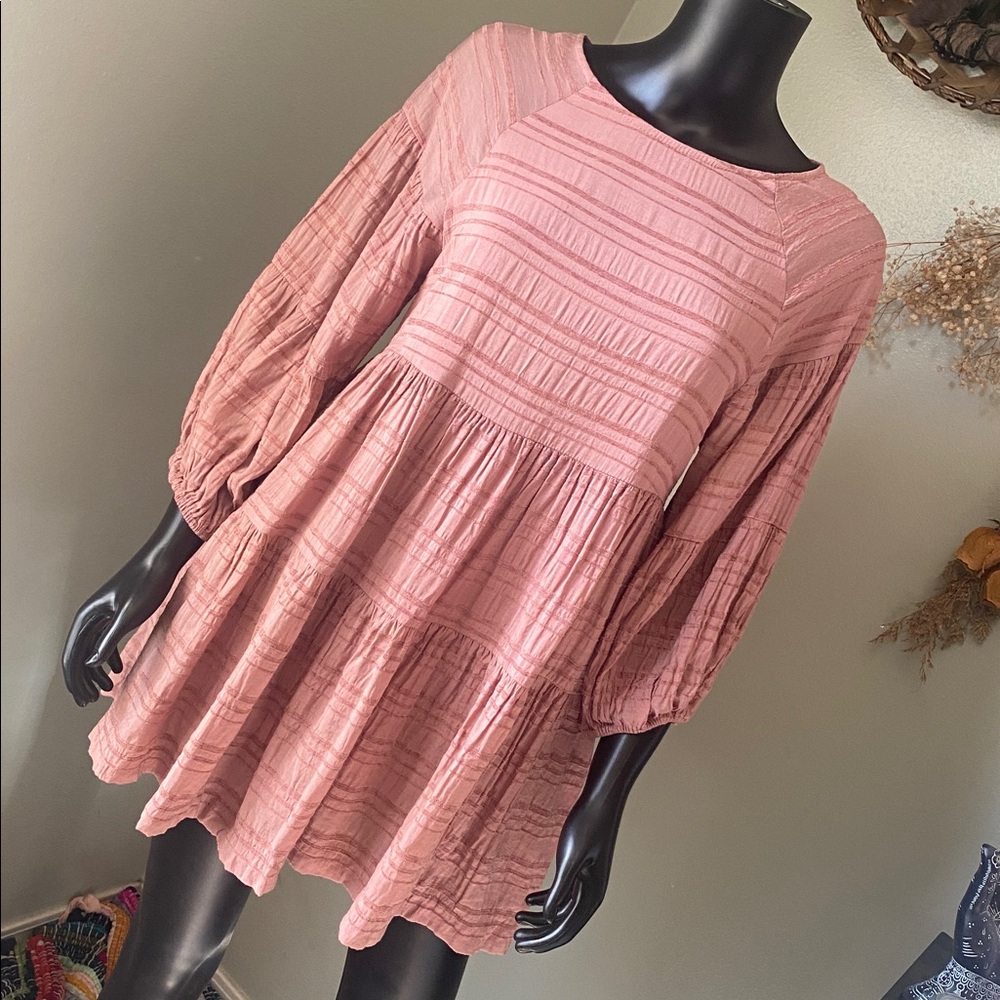 Mustard Seed Dusty Pink Babydoll Dress